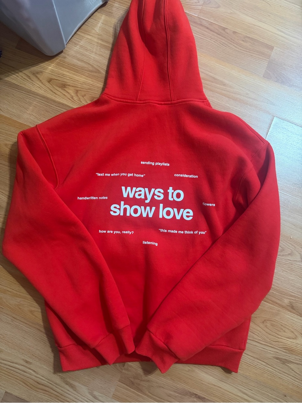 Red Graphic 'Ways to Show Love' Comft Hoodie